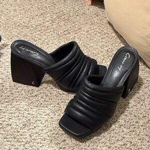 Black Padded Mule Heels- circus by Sam Edelman